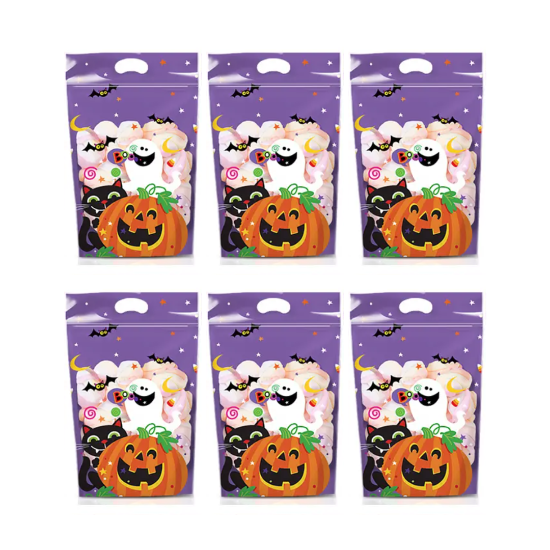 Boo Ghost Pumpkin Goodie Bag 6 Pack